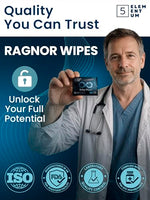 7% Benzocaine Delay Wipes for Long Last for Men - Fast-Acting Formula, 30 Individually Wrapped Wipes for Him with Vitamin E, Chamomile & Aloe Vera