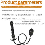 Silicone Wearable Inflatable Butt Plug Silicone Anal Sex Toys Trainer Anal Sex Toy Stimulator Couples Prostate Massager Expander G-Spot Dildo Thrusting Toys