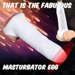 Soft Realistic Penis Sleeve Massager Extender Sheath Pocket Pussy Male Stroker Masturbator Vagina Egg Sex Toys For Male Enhancement Extension, White