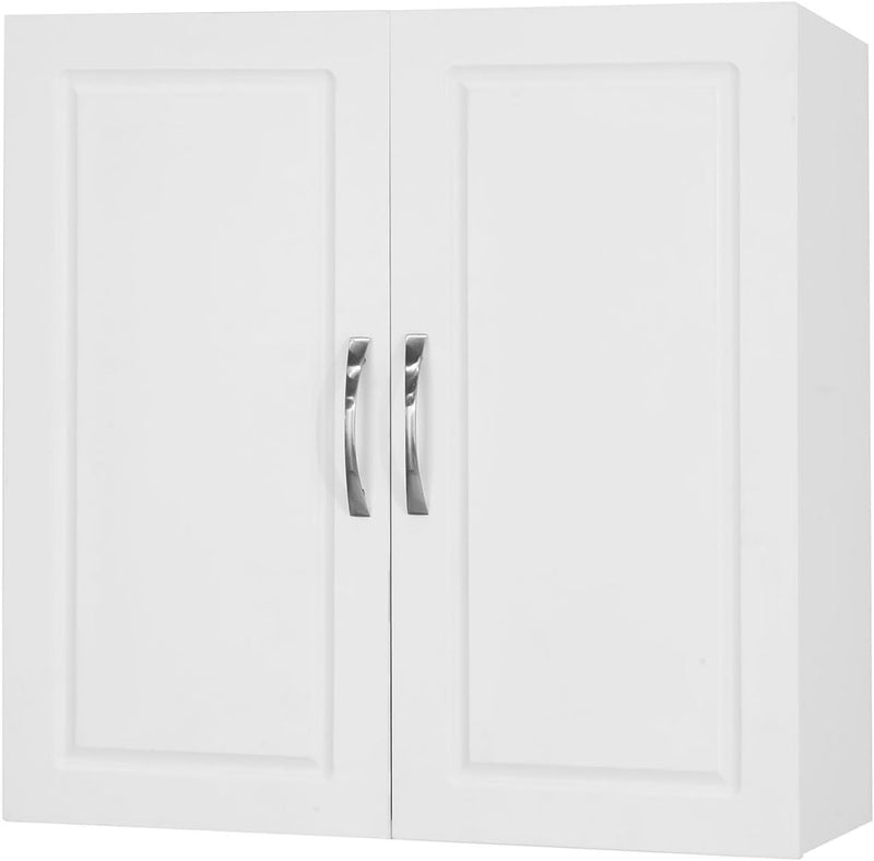 Bathroom Kitchen Wall Cabinet, Garage or Laundry Room Wall Storage Cabinet, White Stipple, Linen Tower Bath Cabinet, Cabinet with Shelf, White FRG231-W