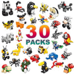 30 Pack Animal Building Blocks Set (758 Pcs) - Party Favors For Kids 8-12, Stocking Stuffers, Classroom Prizes, Party Favors, Goodie Bag Stuffers, Treasure Box Rewards?? & Piñata Fillers