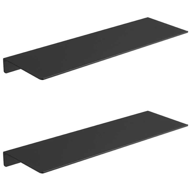 Black Floating Shelves For Wall Storage, Metal Wall Shelves For Living Room, B