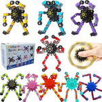 Transformable Fidget Spinners 9-Pack – Sensory Toys For Kids & Adults With Adhd, Autism, Anxiety Relief