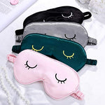 4 Pcs Cute Sleep Masks for Women Silk Eye Masks for Sleeping