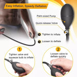 Inflatable Anal Plug, Expand Butt Plug Anal Dildo, Liquid Silicone Prostate Massager Anal Beads Perineum Massager Anal Sex Toy For Women, Men And Couples