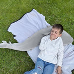 48" Giant Shark Stuffed Animal, Large Squishy Shark Plush Pillow, Long Life Size Ocean Plushies Toy Gifts For Kids Girls Boys