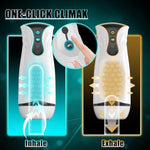 Automatic Sucking Male Masturbator?3 In 1 Male Stroker With 10 Vibration & 4 Suction & One-Click Climax, Hands Free Penis Pump With 3D Textured, Blowjob Toy Mens Adult Sex Toys For Men