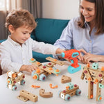 Kids Tool Set With Drill,120Pcs Toddler Tool Set With Toolbench,Montessori Toy For 2+Year Old,Educational Stem Construction Toys For Ages 2-4,Pretend Play Toddler Toys 3-5 Year Old Birthday Gift