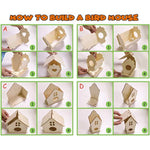 4 Pack Bird House Craft Kit for Kids to Build and Paint