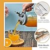 Breast Milk Pitcher Jug - 32 oz Glass Mason Jar Airtight Pitcher with Pour Spout Handle for Breastmilk, Iced Tea, Ice Drinks Storage Container