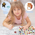 Find The Animal Sticker Book, Sticker Book For Kids, Include 20 Theme, Over 400 Animal Stickers For Kids, Toddler Educational Toys