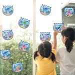 42 Pcs Sea Animal Suncatcher Craft Kit, Ocean Scene DIY Art Activity for Kids