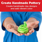 Pottery Studio Refill Kit with 2 lb Air-Dry Clay, 6 Paints & Paintbrush
