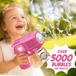 Bubble Guns With Bubble Solution- 3 Pack, Bubbles Gun, Blaster, Blower, Maker, Machine For Boys Girls, Birthday Gifts For Ages 3 4 5 6 7 8 Year Old Kid, Outdoor Toys For Toddlers, Party, Wedding