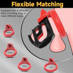 Male Chastity Lock With 4 Sizes Rings?Suitable For Male Genitals Restraint Devices Of Different Sizes Genitals Cage Adult Toys Chastity Cage