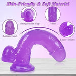 Adjustable Strap On Dildo, Wearable Realistic Harness 8.9Inch Soft Big Silicone Dildos Adult Sex Toy For Couples' Pegging, Lesbian, Gay, And Female Pleasure, Purple