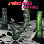 9.1" Monster Fantasy Dildos For Women,Liquid Silicone Stimulate Prostate Massage Anal G Spot With 10 Vibration Modes Sex Toys,Games For Couples Men Lesbian (Green)