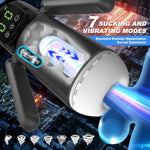 Automatic Male Masturbator Penis Pump Male Sex Toys For Men, Hands Free Masturbators Stroker Pocket Pussy Penis Sleeve Blowjob With App & 7 Sucking Vibrating,Lcd Display Adult Toys Sex Machine
