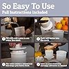 French Butter Crock with Lid, Get on Demand Spreadable Butter, Ceramic Butter Keeper to Leave on Counter with Water Line, White
