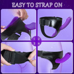 Strap-On Vibrating Dildo, Adjustable Harness Vibrator With 7 Vibration Modes, Remote Control Panty Clitoral Vibrators, Wearable Harness Strap-On Sex Toys For Female Couple Lesbians…