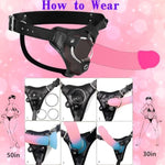 Adjustable Strap On Harness Adult Sex Toys,Comfortable And Secure Strapless Desi Unisex Adult Sex Toy.Adjustable Velcro Straps, For Men, Women, Lesbian Couples, Pegging Play (Black)