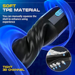 Adult Sex Toys For Men, Sucking Male Masturbator Penis Pump With 10 Vibration & 5 Suction, Super Soft Tpe 6.7" Channel Vibrating Hands Free Male Masturbators Cup Men Sex Toy Machine