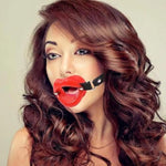 Open Mouth Gag Red Lip Shape Silicone Mouth Plug Bdsm O Ring Bondage Sm Sex Toy For Adults Couples Oral Slave Games Sex Play Leder Bodnage Fesseln Fetisch