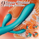 Rabbit Vibrators Womens Sex Toys - 3 in 1 Dildos Adult Couples Sex Toys for Clitoral G Spot Anal Toy Stimulation with 10 Intense Vibrations, Bendable Silicone Wand Vibrator Massager Adult Toys