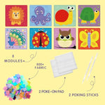 Poke Art Craft Kit for Kids Ages 6-12, 8 Animal Mess-Free Sewing Projects