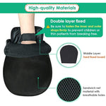 Bed Restraints Dementia Gloves Safety Hand Control Mitts Medical Bondage Locking Mittens Patients Caregivers Elderly Protectors Product, Prevent Scratching Harm, 1 Pair Dual Purpose, Black