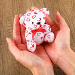 12 Pieces Plush Bear Toys 4 Inch Mini Stuffed Animals White And Red Plush Stuffed Love Bears With Hearts Pattern For Wedding Anniversary Birthday Party Favors Gifts