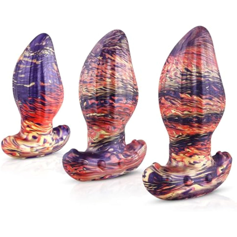 Silicone Anal Plug Set, Liquid Silicone Anal Massage Anal Ball For Beginner Advanced Men Women Three Set