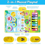 Baby Toys For 0-6 Months, Dinosaur Musical Mat Montessori Sensor Toys 1 Year Old, Sensory Early Educational Musical Learning Toys, Christmas Birthday Easter Gifts For 2 3 4 Year Old Toddler Boys Girls