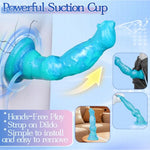 Monster Squirting Dildo Anal Sex Toy with Big Knots and Texture, Soft Silicone Dog Mini Dildo with Suction Cup, Anal G Spot Prostate Massage Ejaculating Adult Sex Toys for Women Couples