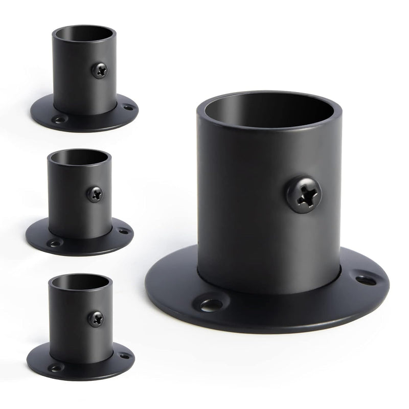 4 Pack Stainless Steel Closet Rod Brackets, 1 Inch Heavy Duty Closet Rod Holders