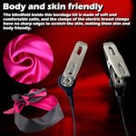 Electric Shock Nipple Clamps With Adjustable Current Strength Bondage Restraints Set Blindfold Handcuffs Silk Restraints Bdsm Kit Clitoral Clips Nipple Clamps Massager Sex Toys For Couples Women Men