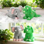 Weighted Elephant Stuffed Animal, Gray Soft Stuffed Elephant Plush Toy With Love, Weighted Plush Pillow Kawaii Comfort Xmas Gifts For Kids, 10 Inch, 0.8 Lbs