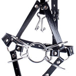 Metal Spider Ring Gag With Head Slave Harness Nose Hook Flirting Mouth Gags Sex Toys For Couple Adult Games Unisex Sex Products (Silver)