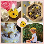 40 Pcs Wool Felt Bumble Bees for DIY Crafts, Party Decor & Embellishments
