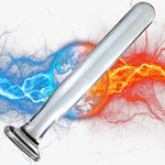 Glass Dildo Pleasure Wand Transparent Double Ended Butt Plug,Glass Butt Plug Anal Dildo Pleasure G-Spot Wand Baseball Bat Shaped Prostate Massager Fetish Masturbation Sex Toy For Men Women