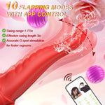 Tongue Vibrator Women Sex Toys -App 3 In 1 Tongue Toy For Women Rose Sex Toys G Spot Vibrator Tongue Dildo With 10 Flapping 10 Vibrating Mode, Mouth Clitoral Stimulator Pleasure Tool Couple Adult Toys