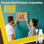 Clear Puzzle Glue with Silicone Brush and Sponge Head, 120mL