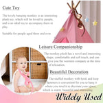 2Pcs 27.6" Hanging Monkey Stuffed Animals Plush Cute Monkey Toy For Kids (Dark Brown+Pink)