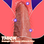 9 Inch Girth Huge Thick Dildo Sex Toy, Realistic Giant Big Skin Like Dual Density Silicone Dildos With Strong Suction Cup For Hands-Free, G-Spot Anal Dildo Adult Sex Toys & Games For Gay Women