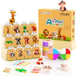 Animal Air Dry Clay Kit for Kids, Non-Toxic Modeling Clay Creative Art Set