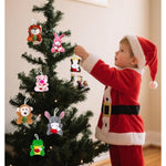 12 Pcs Mini Christmas Stuffed Animal Plush Toys, 3' Animals Keychain Bulk Small Plush Animal Toys Decor For Party Favors Classroom Prize Stocking Fillers