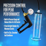 Sex Toys - Male Vx7 Performance Enhancement Penis Pump System - 9.5 Inch Cylinder - Manual Cock Extender Vacuum Pump For Stronger Bigger Erection - Sexual Stimulation Device For Men