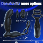 Prostate Massager Anal Vibrator, Male Sex Toys For Men Sex Toy Anal Plug Anal Toys Adult Toys Male Vibrator Butt Plug For Women Couples Remote Control With 10 Wiggling Vibrating Dual Cock Ring