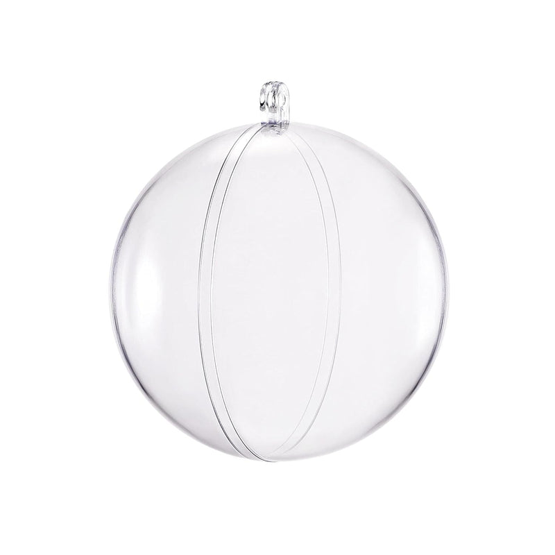 6Pcs 2 3/4-Inch(70Mm) Clear Plastic Ornaments Ball