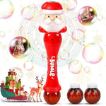 Christmas Bubble Wand For Kids Bubble Machine Blower Maker Wand Christmas Basket Stuffers Outdoor Toys Gifts For 3 4 5 6 7 8 Years Old Toddlers Little Girls